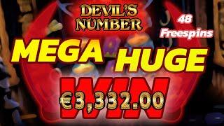 Devil's Number • Mega Huge Free Spin Win 2020