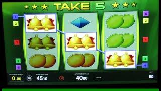 TAKE 5 Risikospiel am Geldspielautomat auf 80 Cent & 1€ Fach! Bally Wulff
