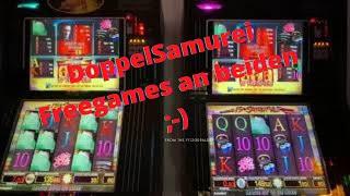•#merkur #bally #15Samurei Doppel 15 Samurei mit Freegames  an beiden Geräten Zocken Spielhalle•
