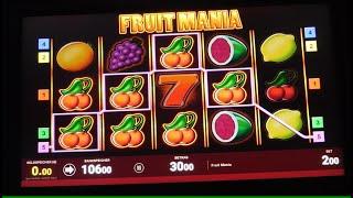 Einfach mal FRUIT MANIA Gezockt! Risikospiel am Geldspielautomat mit 2€ Spieleinsatz! Bally Wulff