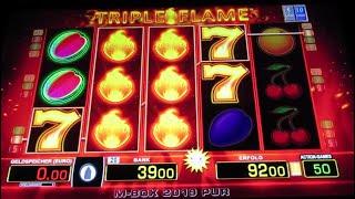 VOLLAUSZAHLUNG bei TRIPLE FLAME! Jackpotgewinn am Spielautomat Tr5 ZAHLT auf 2€ Fach! Merkur Magie
