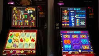 •Merkur Multi Spielhalle Zocken •Dynamite Joe• vs. •Clone Bonus• 36 Cashgames im Hintergrund Slot•