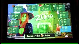 Wieder mal ein Versuch bei HEXENKESSEL was zu Wuppen! Freispielgewinn auf 1€! Merkur Magie