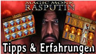 Eye of  Horus•Lucky Pharao •4 Euro Fach•Magic Monk Rasputin •2 Euro •Tipps und Erfahrungen •