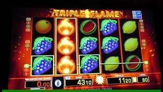 Risikospiel am Spielautomat! Triple Flame bis 1€ Fach Gezockt! Merkur Magie Tr5 Spielhalle