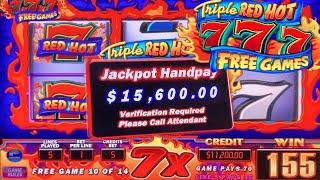 HUGE JACKPOT ON TRIPLE RED 7s HIGH LIMIT SLOT MACHINE ⋆ Slots ⋆ JACKPOT HANDPAY