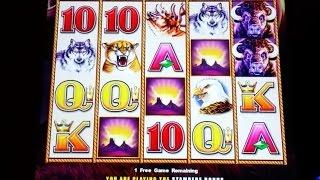 Buffalo Stampede Slot Machine-MAX BET on 2 Bonuses & A Line Hit at $3.00 Bet