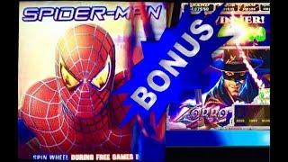 SPIDERMAN SLOTvs.ZORRO SLOT•WHICH GAME IS BETTER? •LIVE PLAY•LAS VEGAS SLOTS