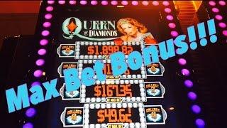 Queen of Diamonds Slot Machine, Max Bet Bonus, By Multiimedia Games, Slot Machine bonus