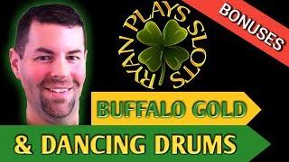 Buffalo Gold | Big Bonus Win | Dancing Drums Bonus | Ryan Plays Slots