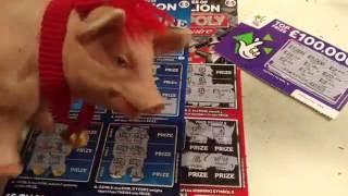 Scratchcard Piggy..Shout Outs &..Millionaire Monopoly...Millionaire Riches...Millionaire 7's