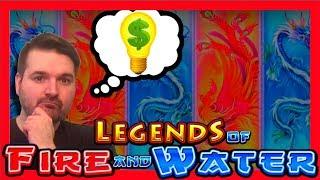 How To Be A Smarter Gambler: USE THIS STRATEGY on Legends of Fire and Water Slot Machine LIVE PLAY!