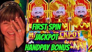 First Spin Jackpot Handpay Bonus! Fortune Foo Choy's Kingdom