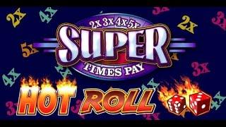 Hot Roll Super Times Pay - IGT Slot Machine Bonus Win!!!