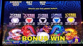 5 Dragons Slot Machine Bonus Win $3 Bet Live Play
