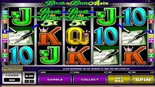 Free Break da Bank Again Slot by Microgaming Video Preview | HEX