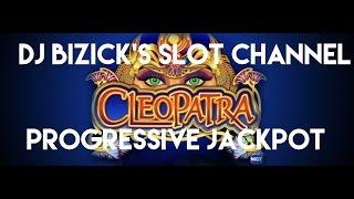 ~* PROGRESSIVE JACKPOT WIN *~ Cleopatra Multi Play Slot Machine ~* BIG WIN *~ • DJ BIZICK'S SLOT CHA