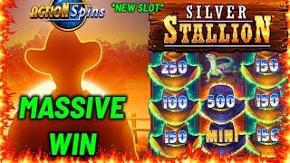 NEW SLOT ⋆ Slots ⋆️Silver Stallion Fiery Hot Jackpots MASSIVE WIN HIGH LIMIT $25 Bonus Round HANDPAY JACKPOT