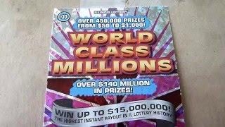 $30 Instant Lottery Ticket - World Class Millions Scratchcard Video