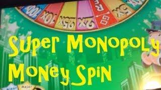 A Super - Super Monopoly Slot Machine Bonus & Wheel Spin!  BIG WIN! ~ WMS