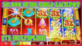 • 20,000 SUBSCRIBERS • MEGA JACKPOT ON RED FORTUNE HIGH LIMIT SLOT MACHINE