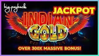 OVER 300X JACKPOT HANDPAY! Indian Gold Slot - LOVED IT!!