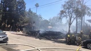 Fire in Riverton Ave in North Hollywood 6/20/2015