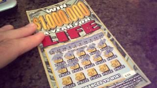$1,000,000 A YEAR FOR LIFE $30 NEW YORK LOTTERY SCRATCH OFF. WIN $2 MILLION FOR FREE!