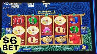5 Dragons Slot Machine Bonuses Won $6 & $3 Bets !! Live Slot Play
