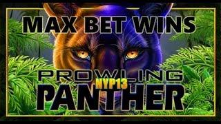 IGT - Prowling Panther MAX BET Slot Bonus & BIG WIN Line Hit