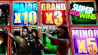 The Walking Dead Slot Machine SUPER BIG WIN | Max Bet Bonus & HUGE SLOT WIN