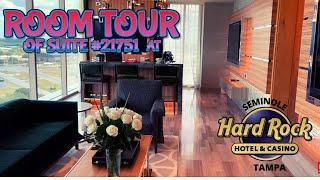 WALKTHROUGH ROOM TOUR OF SUITE #21751 AMAZING SHOWER - SEMINOLE HARD ROCK CASINO HOTEL TAMPA, FL