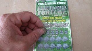 WINNER - $20 Illinois Lottery Ticket - Fabulous Fortune Instant Scratchcard