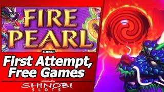 Fire Pearl Slot - First Attempt, Small Win in Free Spins Bonus