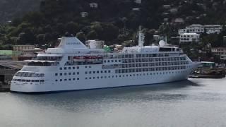 Silversea Silver Wind Cruise Ship In Saint Lucia
