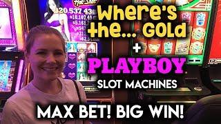 PLAYBOY Slot Machine! BIG WIN! Max Bet! Wheres the Gold! Max Bet BONUS!