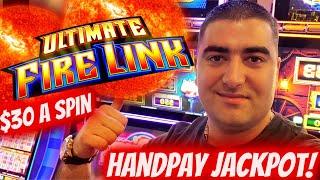 HANDPAY JACKPOT On High Limit Ultimate Fire Link Slot - $30 Bet | Slot Machine JACKPOT |SE-8 | EP-17