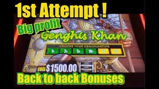 GENGHIS KHAN - Dragon Link - 1st Attempt Big Profit !
