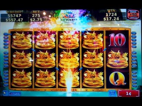 Dragon's Voyage Slot Machine BIG WIN Retrigger Bonus and Line Hit!
