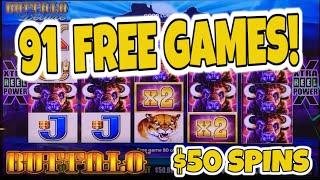 OMG! ⋆ Slots ⋆ 91 FREE GAMES ON HIGH LIMIT BUFFALO DELUXE HITS A MEGA JACKPOT!