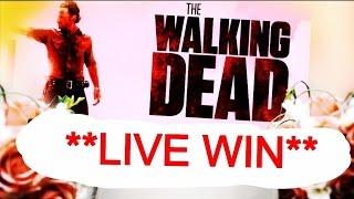 **LIVE WIN** The WALKING DEAD slot machine BIG WIN!