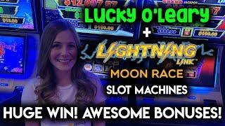 EPIC WIN! Bankroll going to the STRATOSPHERE on LIGHTING LINK! Moon Race Slot Machine!!