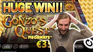 HUGE WIN! GONZOS QUEST MEGAWAYS BIG WIN -  Online Slots from Casinodaddy LIVE STREAM