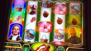 BONUS & BIG WIN!! LIVE PLAY on RUBY SLIPPERS Slot Machine (Max Bet!)