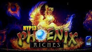 Aristocrat - Phoenix Riches Slot MAX BET Line Hit & Bonus
