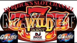 ~@$ MAX BET BONUSES $@~ Wild 7's Quick Hit Slot Machine ~ BIG WINS! • DJ BIZICK'S SLOT CHANNEL