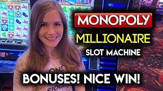 Go to Jail BONUS! Monopoly Millionaire Slot Machine! Nice Win!!
