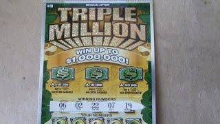 ANOTHER GOOD WIN! Triple Million - Instant Lottery Scratch Off Ticket from Michigan
