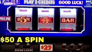 High Limit DOUBLE GOLD 3 Reel Slot Machine - $50 A Spin | SE-3 | EP-11