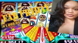 •FAB FRIDAY• She Got HAMMERED in a BIG WAY!!! (Low Bets & BIG WINS) Slot Machine Bonus•